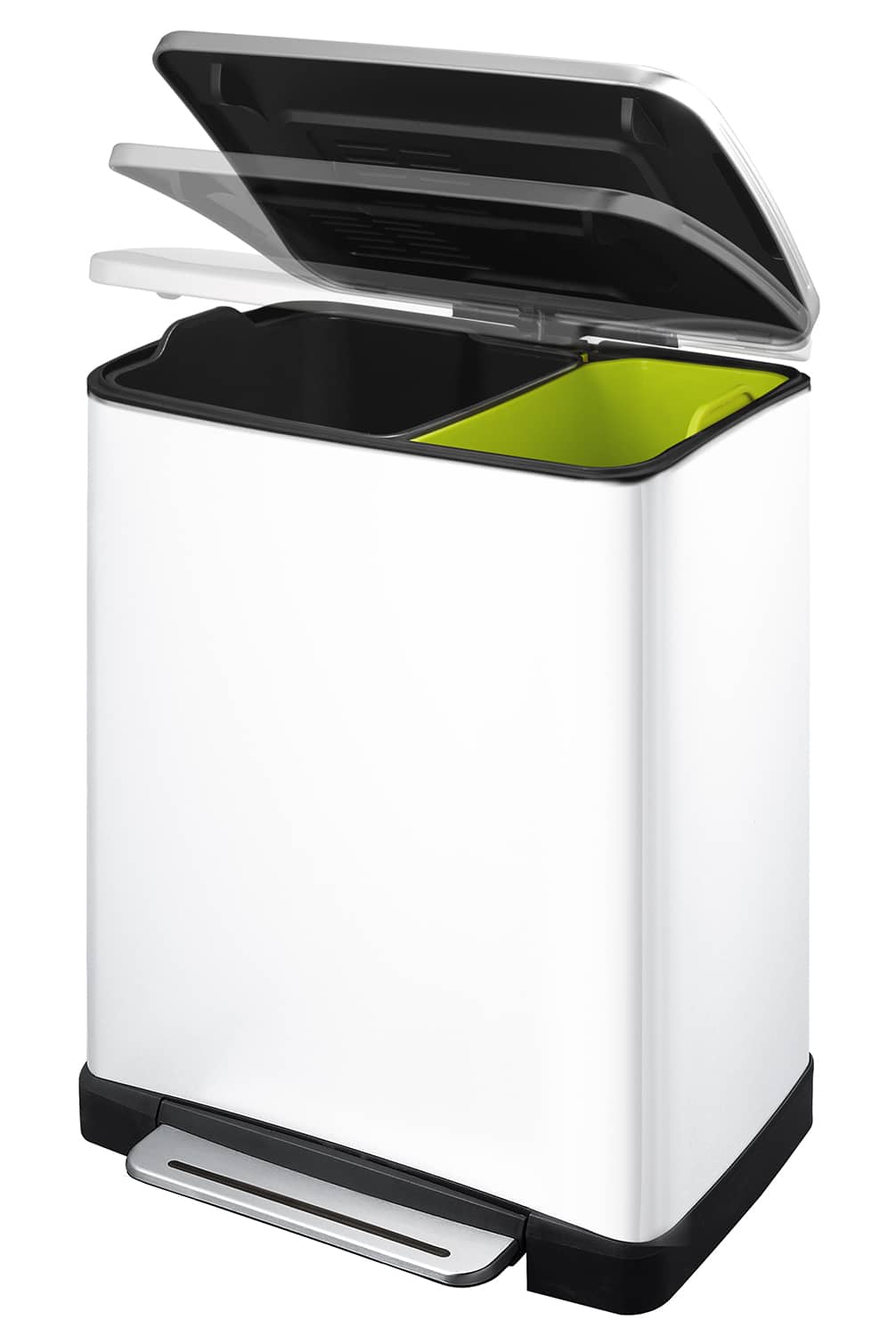 E-Cube Recycle Step Bin 28+18L White