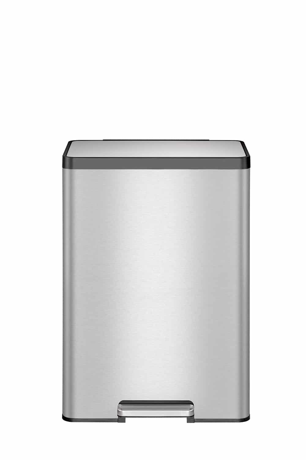 EcoCasa II Recycle Step Bin 20+20L Matt s/s