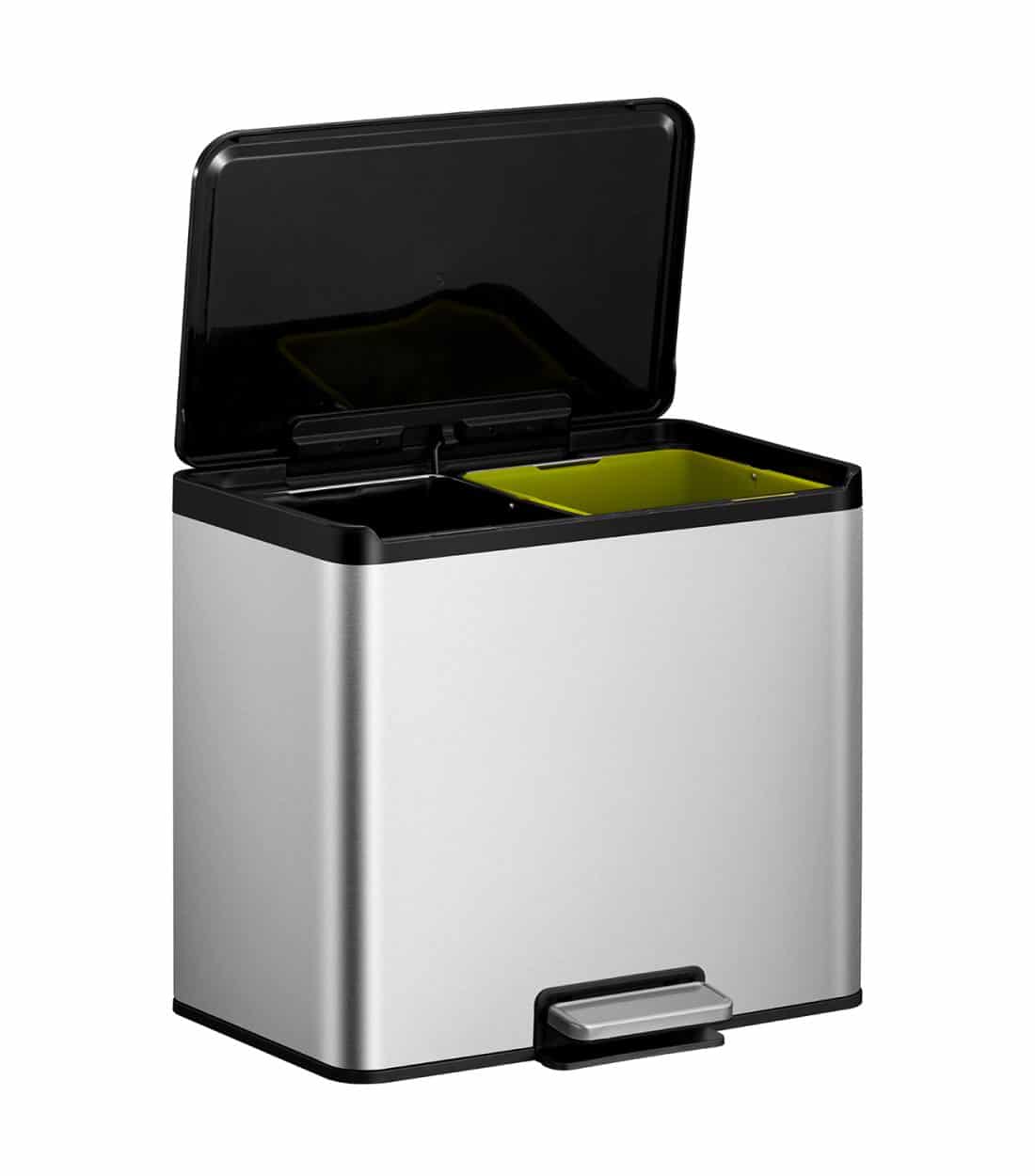 Essential Recycle Step Bin 15+15L Matt s/s