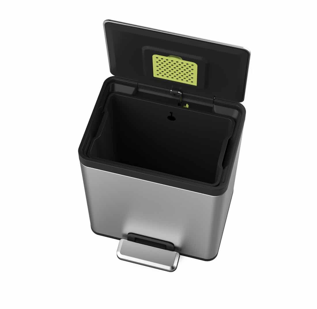 EcoCasa II Step Bin 45L Matt s/s