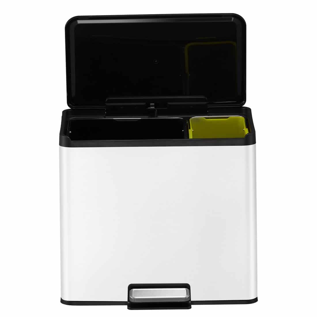 Essential Recycle Step Bin 20+9L White