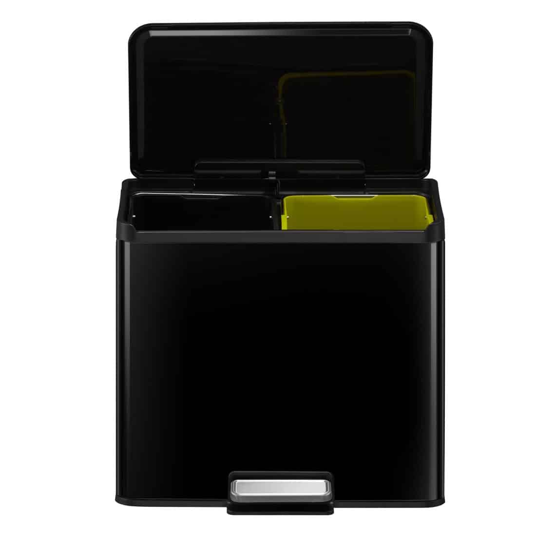 Essential Recycle Step Bin 15 15l Black