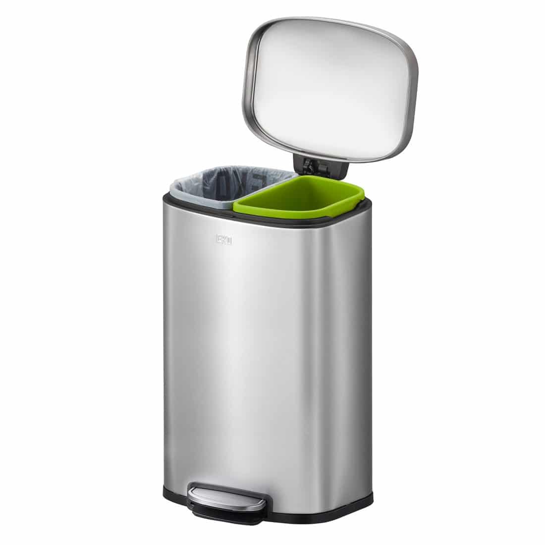 OLI-Cube Recycle Step Bin 20+20L Matt s/s