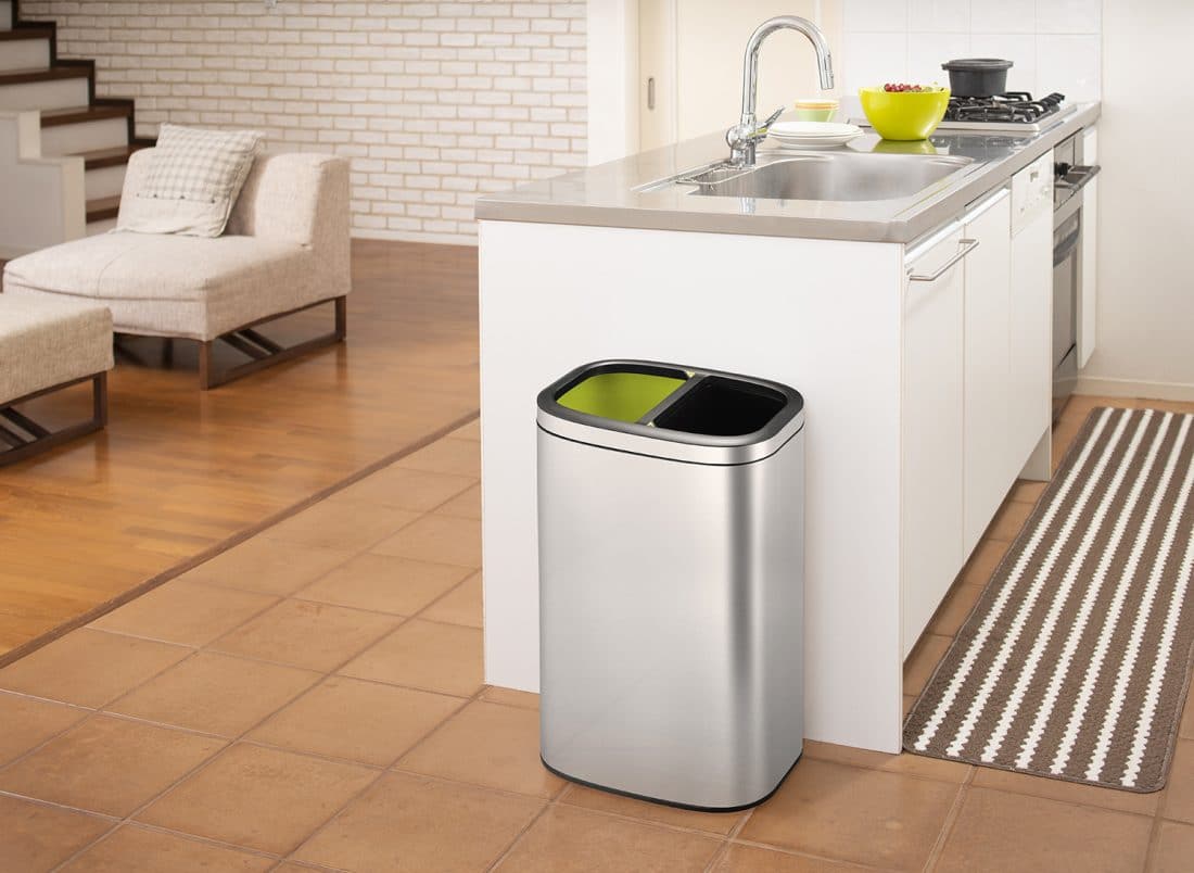 OLI-Cube Recycle Trash Bin open top 20+20L Matt s/s