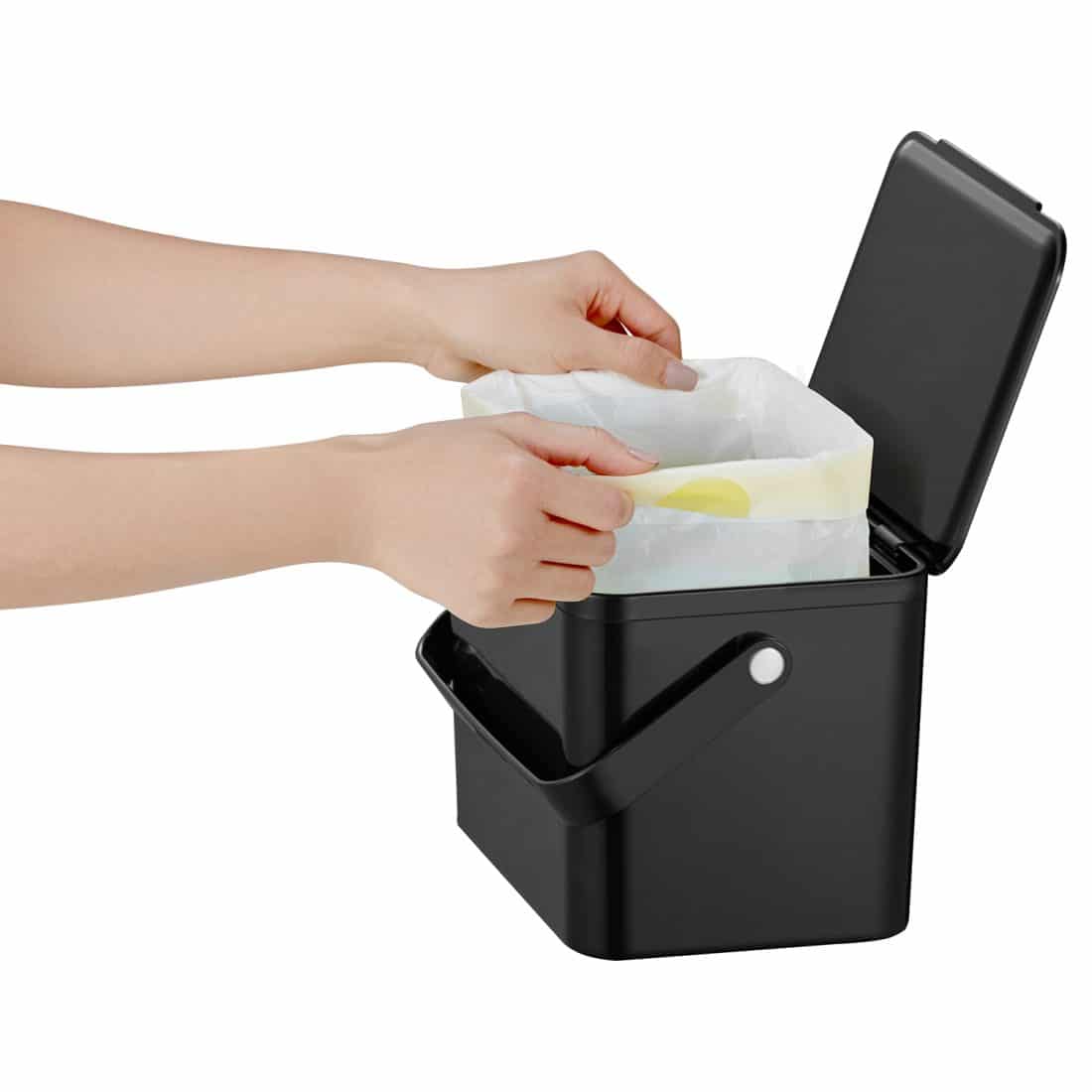 Countertop Trash Bin antibacterial 4L Black