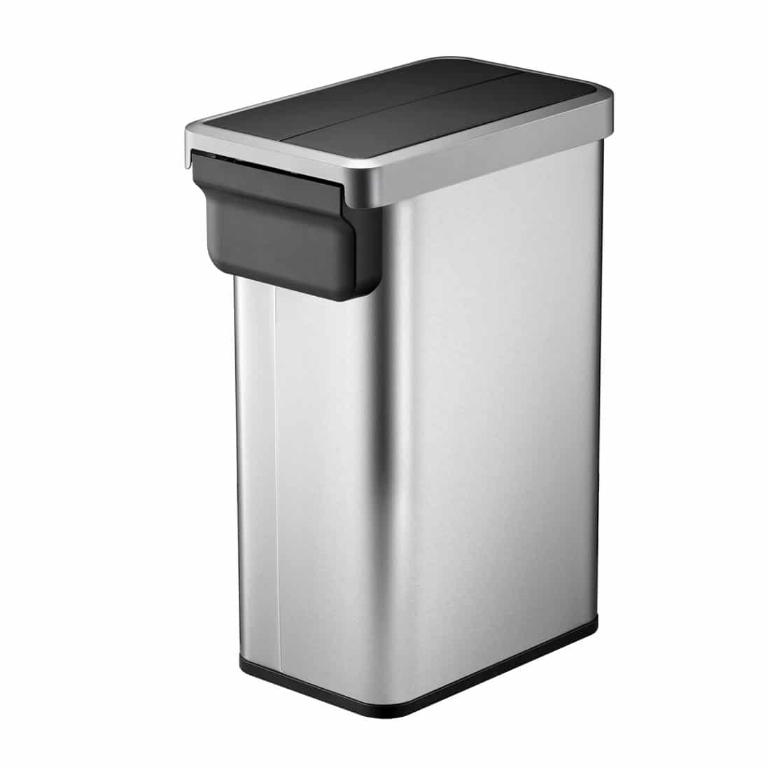 Ecofly Step Bin 45L Matt s/s with plastic lid