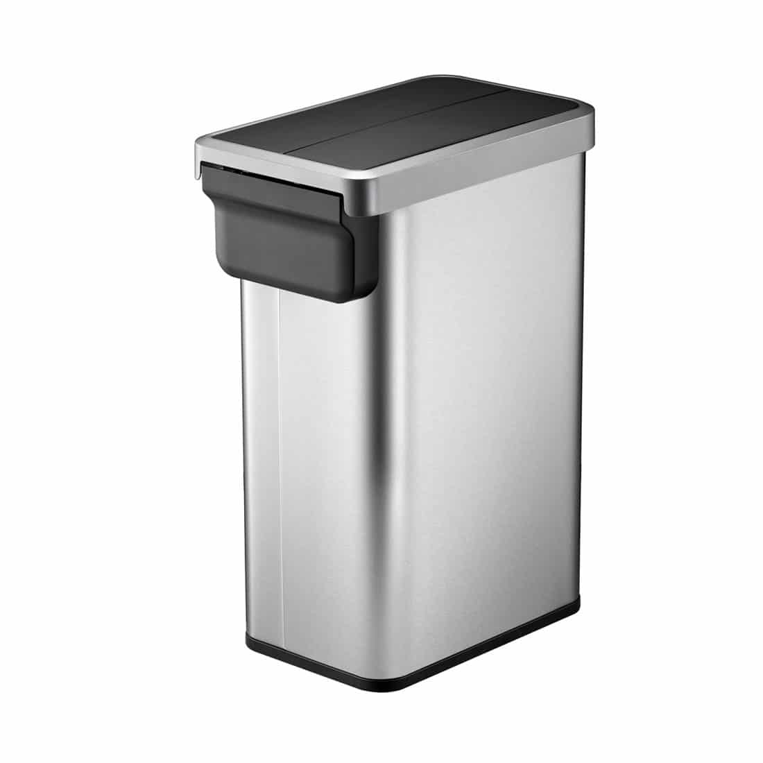 Ecofly Step Bin 45L Matt s/s with plastic lid