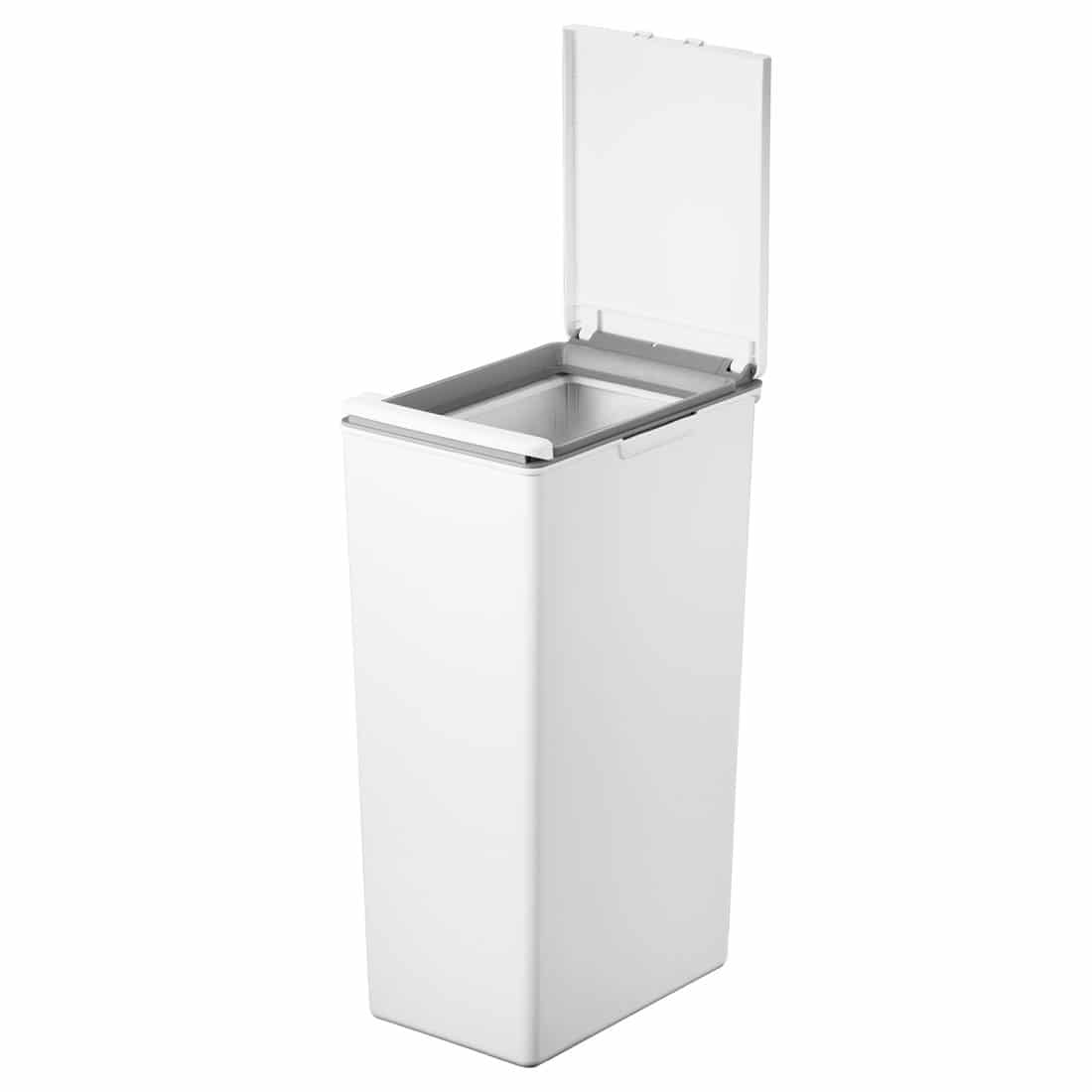 Morandi Touch Bin 40L Separate waste bin, connectable for recycling white