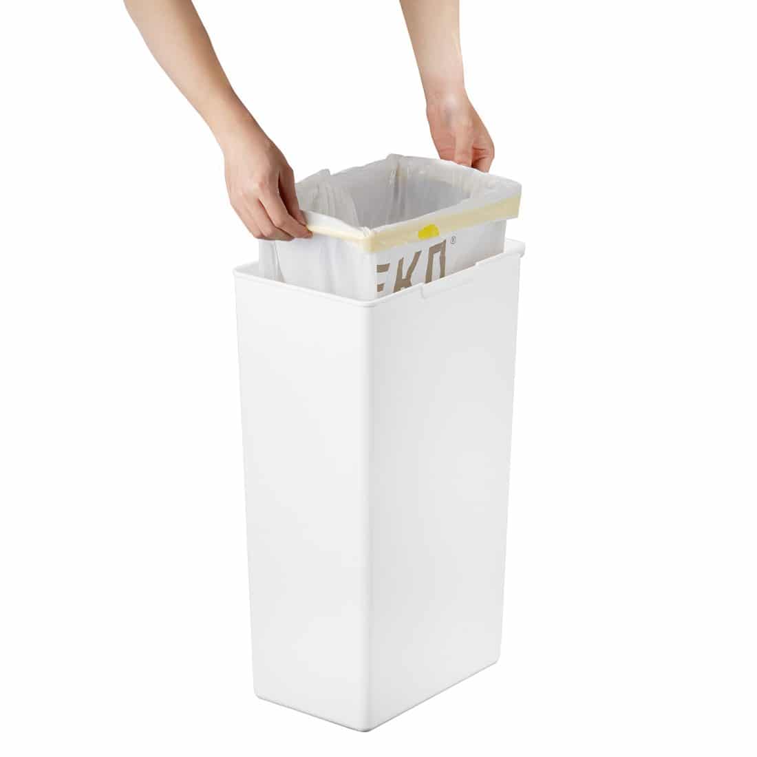 Morandi Touch Bin 40L Separate waste bin, connectable for recycling white