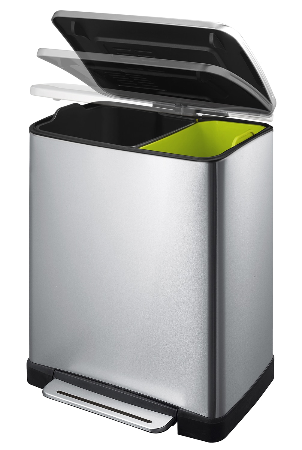 E-Cube Recycle Step Bin 28+18L Matt s/s