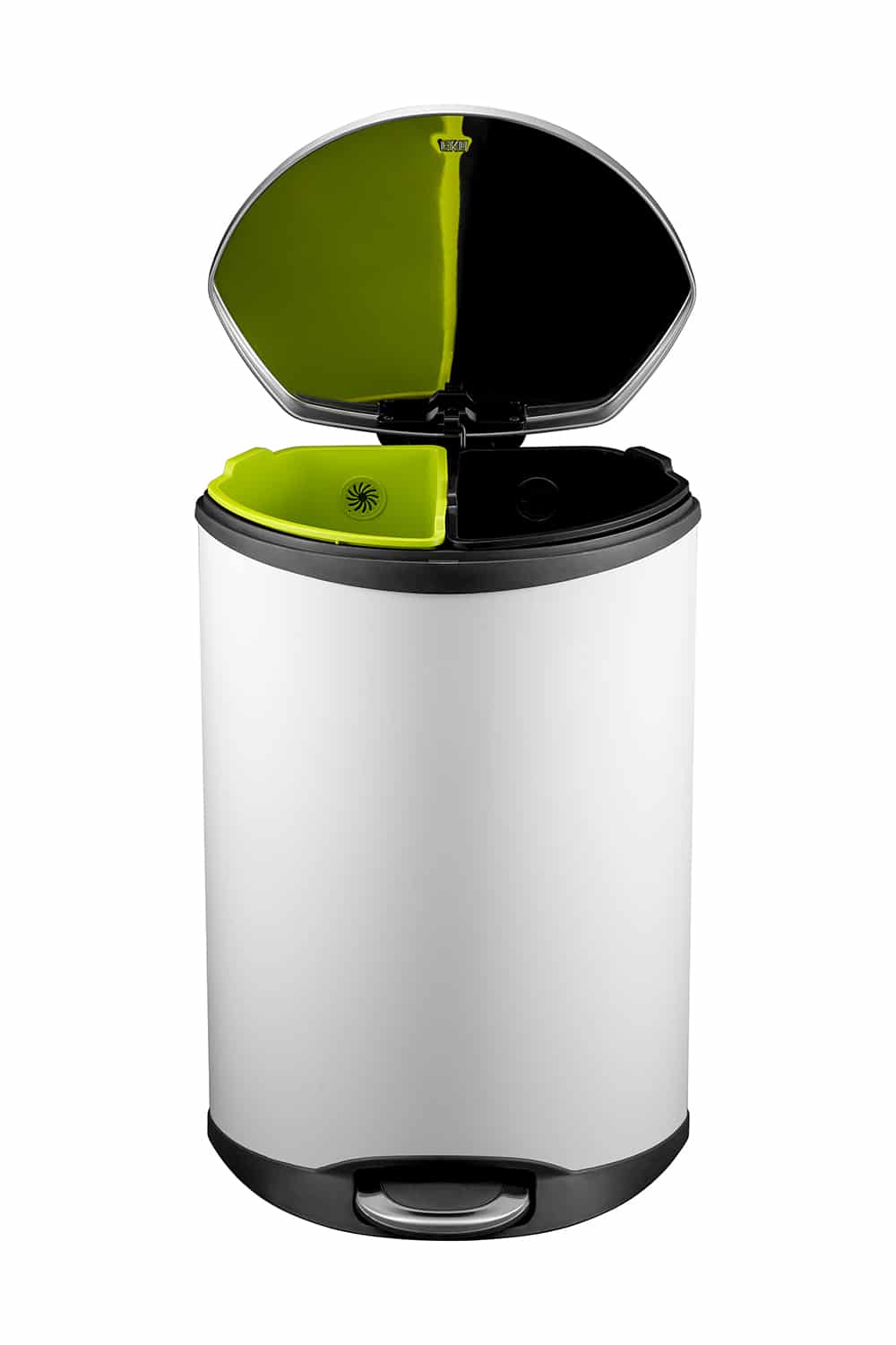 Shell Bin Recycle Step Bin 22+22L White