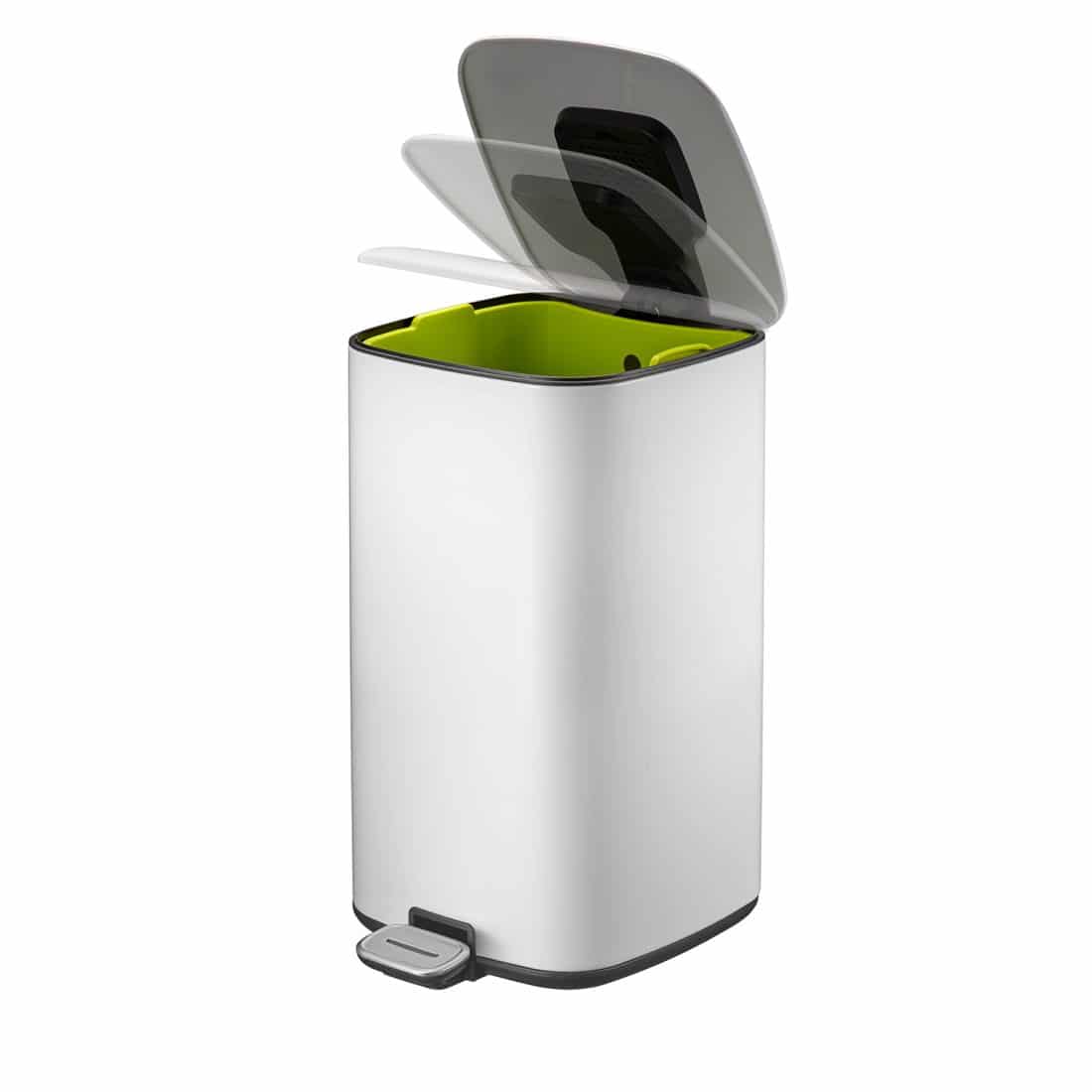 Regent Step Bin 12L White