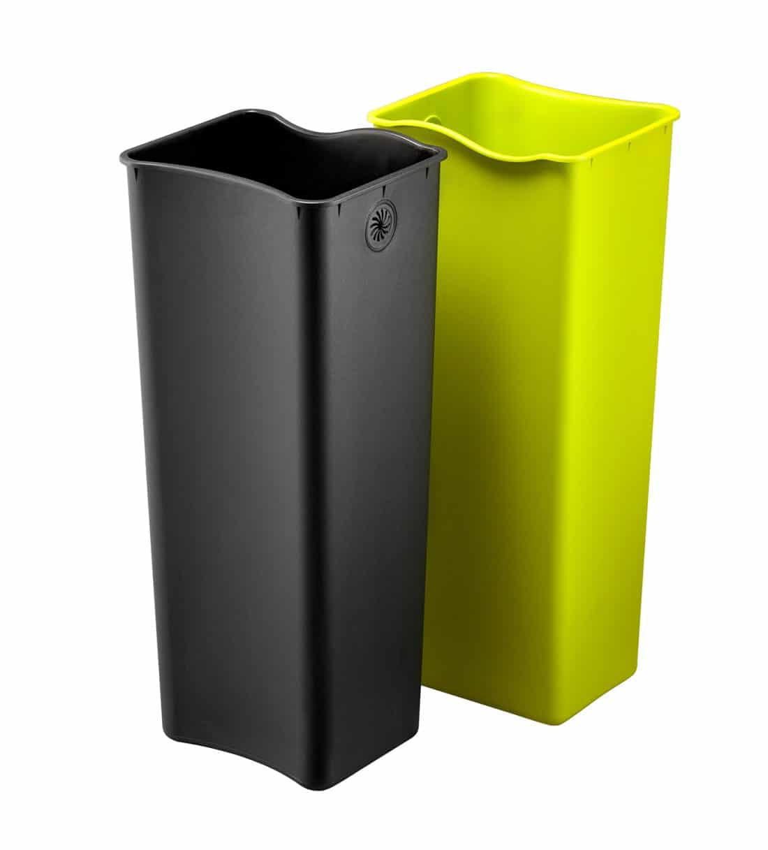 Ecofly Recycle Step Bin 20+20L Matt s/s